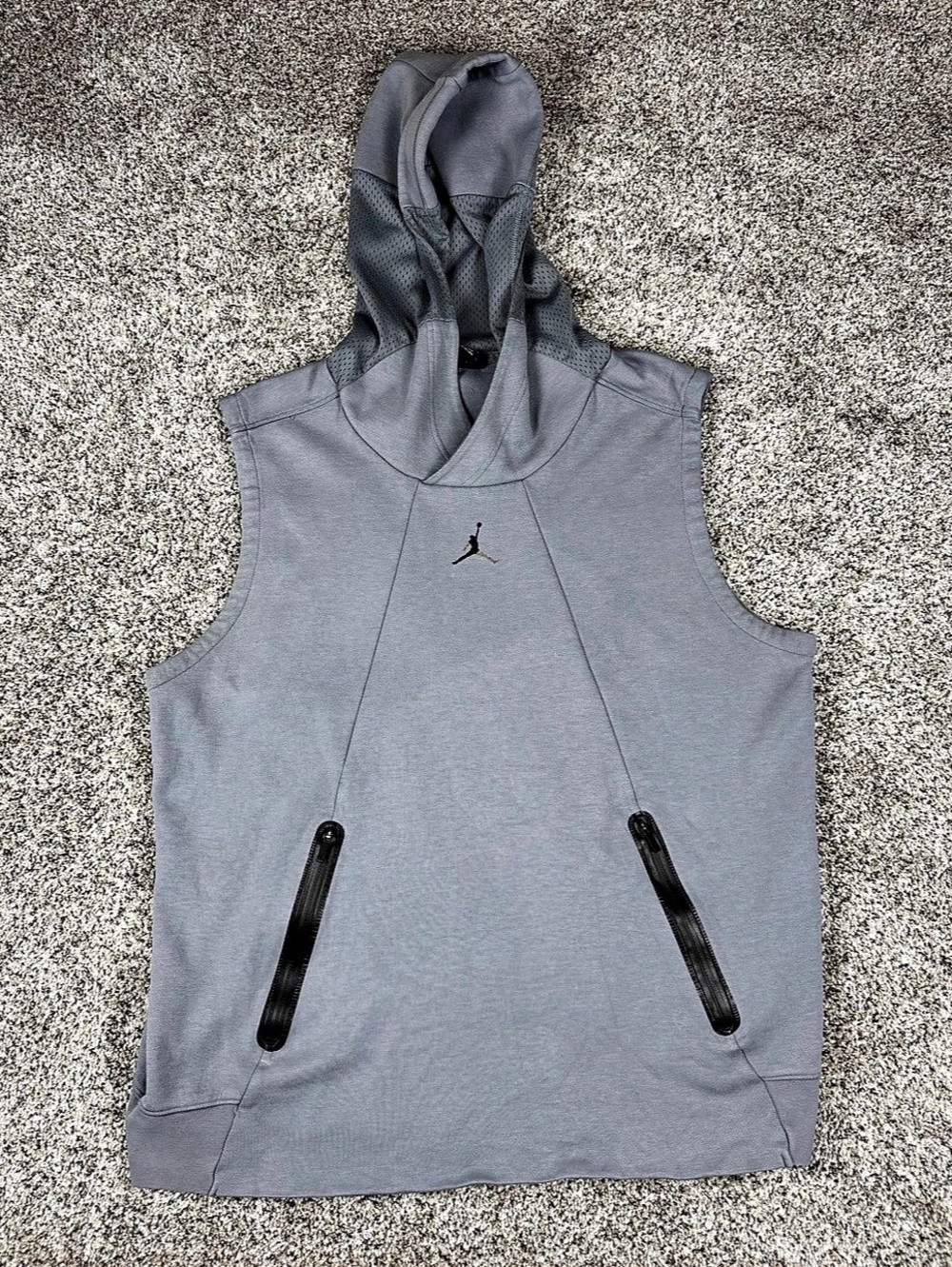 Sz XL Men’s Jordan Brand Jumpman Sport Fleece Sleeveless Hoodie Gray 724787-065